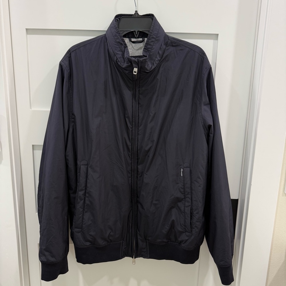 Faconnable Men's Dark Blue Windbreaker L